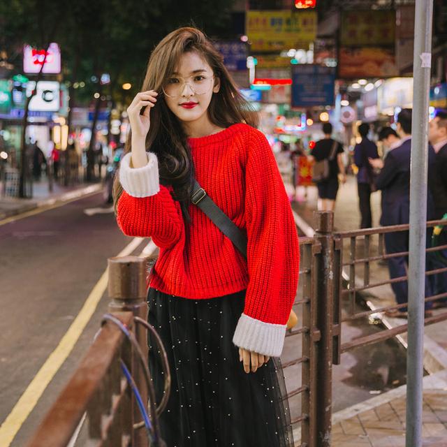 时尚的毛衣,18年女神日常搭配