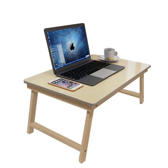 实木床上用笔记本电脑桌 
