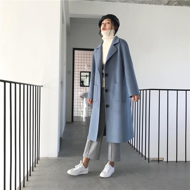 有点小贵的羊毛呢大衣果然高质感,搭配兔绒毛